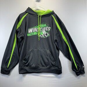 Edgar Wildcats Wrestling Hoodie By Badger Black/Neon Green Mens Size L